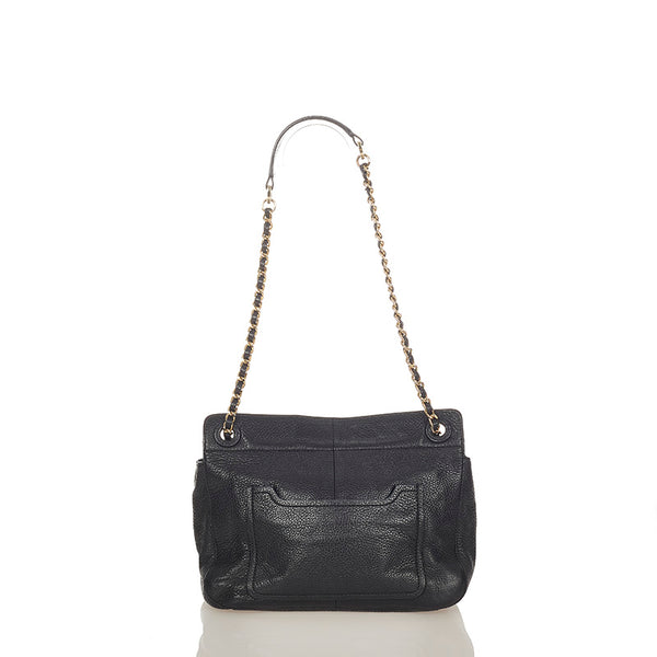 トリーバーチ マリオン HST036 ブラック レザー チェーン ショルダーバッグ レディース Tory Burch 【中古】