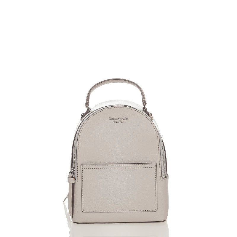 ケイトスペード リュック バックパック WKRU5984 グレー レザー レディース Kate Spade 【中古】
