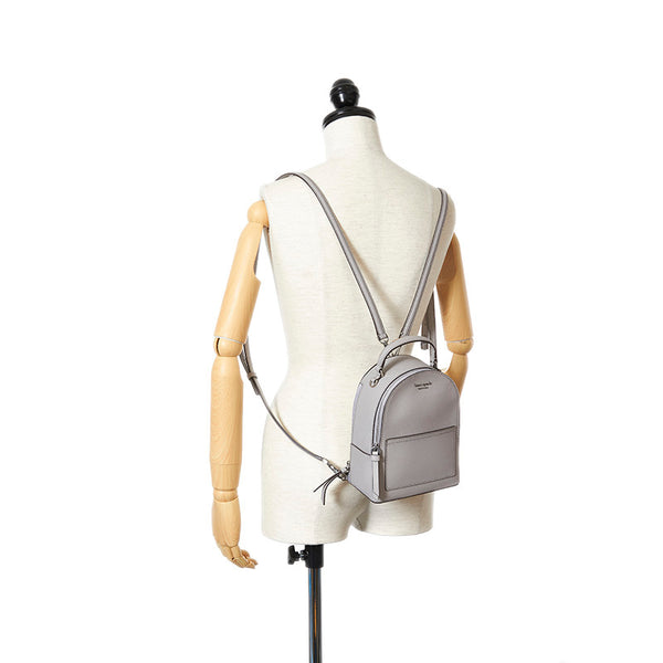 ケイトスペード リュック バックパック WKRU5984 グレー レザー レディース Kate Spade 【中古】