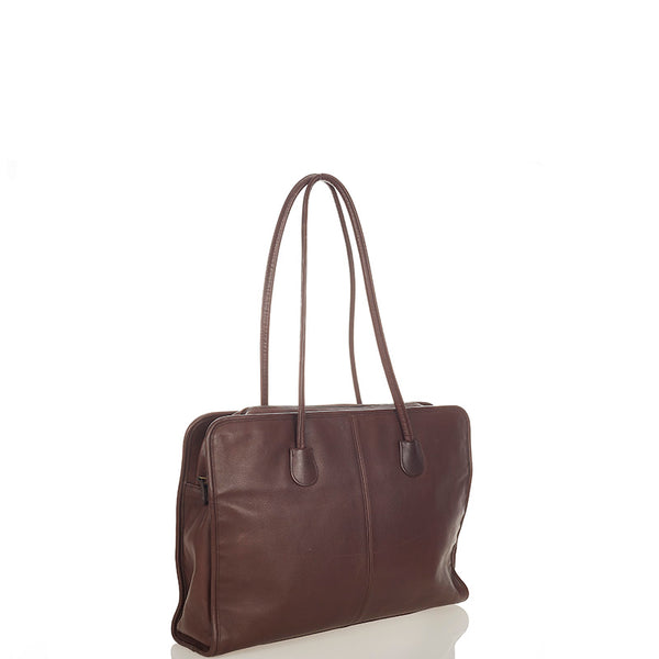 コーチ A7-C7307 ブラウン レザー ビジネスバッグ メンズ COACH 【中古】