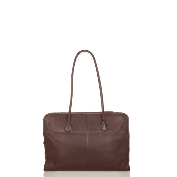 コーチ A7-C7307 ブラウン レザー ビジネスバッグ メンズ COACH 【中古】