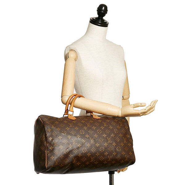 ルイ ヴィトン モノグラム スピーディ40 M41522 ブラウン PVC レザー ハンドバッグ ミニボストン レディース LOUIS VUITTON 【中古】
