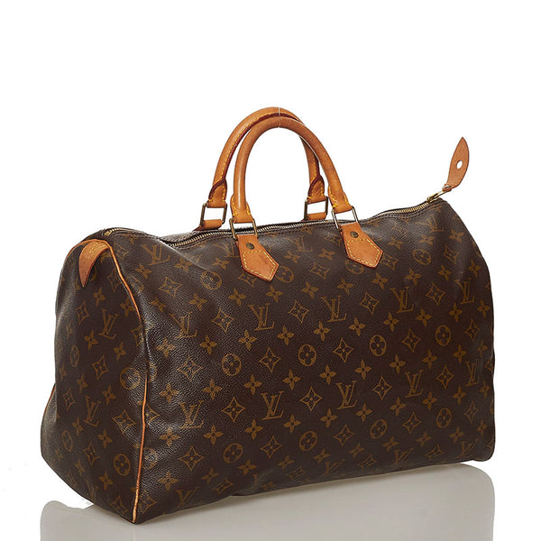 ルイ ヴィトン モノグラム スピーディ40 M41522 ブラウン PVC レザー ハンドバッグ ミニボストン レディース LOUIS VUITTON 【中古】