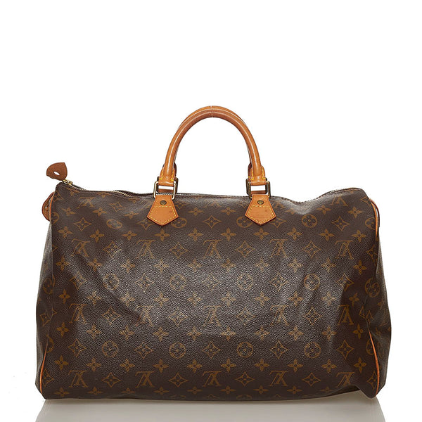 ルイ ヴィトン モノグラム スピーディ40 M41522 ブラウン PVC レザー ハンドバッグ ミニボストン レディース LOUIS VUITTON 【中古】