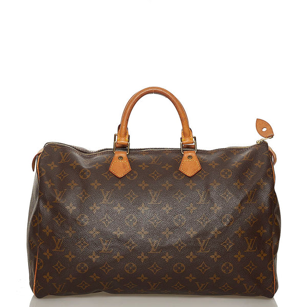 ルイ ヴィトン モノグラム スピーディ40 M41522 ブラウン PVC レザー ハンドバッグ ミニボストン レディース LOUIS VUITTON 【中古】