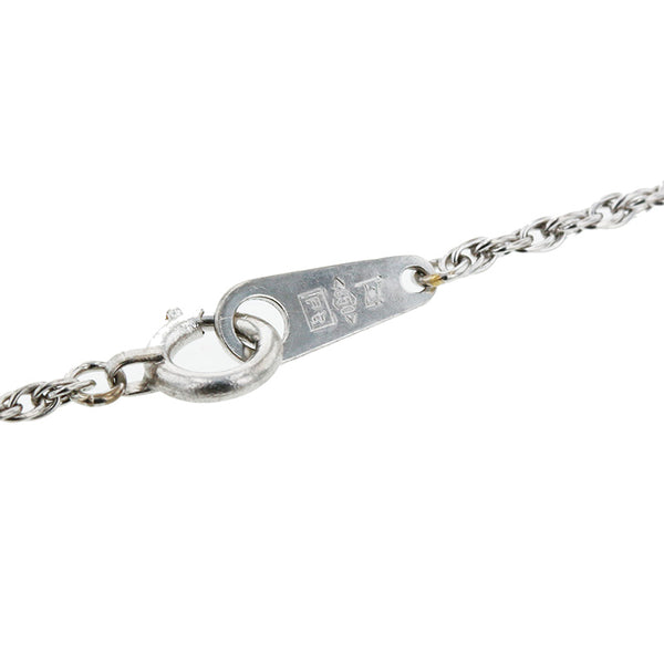 Pt900 プラチナ Pt850 プラチナ エメラルド0.59ct ダイヤ0.46ct ネックレス レディース 【中古】