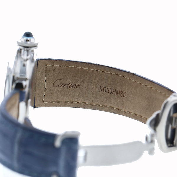 カルティエ パシャC W3108199(2324) ラベンダー ステンレススチール レザー 腕時計 レディース CARTIER 自動巻き ラベンダー文字盤 【中古】