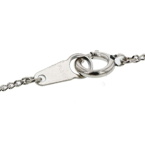 Pt900 プラチナ Pt850 プラチナ ブラックオパール0.40ct ダイヤ0.33ct ネックレス レディース 【中古】