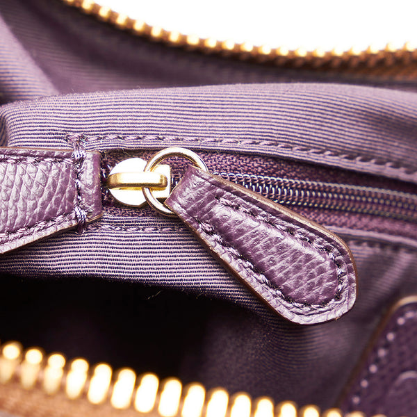 コーチ シグネチャー ハーレーホーボー F38300 ブラウン　パープル PVC レザー ハンドバッグ ショルダーバッグ2way レディース COACH 【中古】