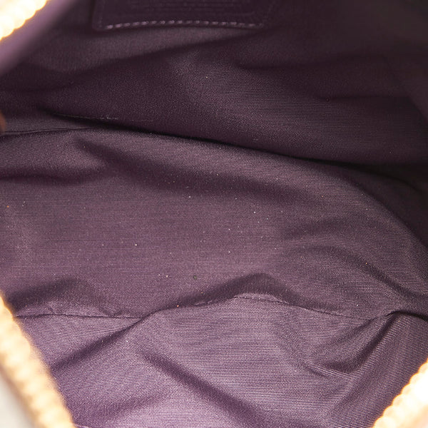 コーチ シグネチャー ハーレーホーボー F38300 ブラウン　パープル PVC レザー ハンドバッグ ショルダーバッグ2way レディース COACH 【中古】