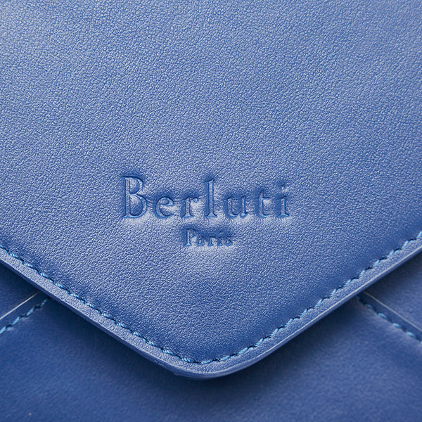 ベルルッティ レターケース ブルー レザー クラッチバッグ メンズ Berluti 【中古】