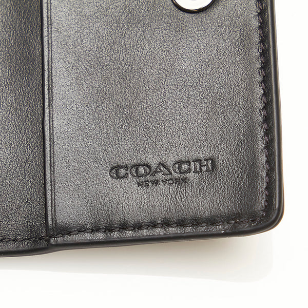 コーチ シグネチャー 5連 F76986 ブラック レザー キーケース メンズ COACH 【中古】