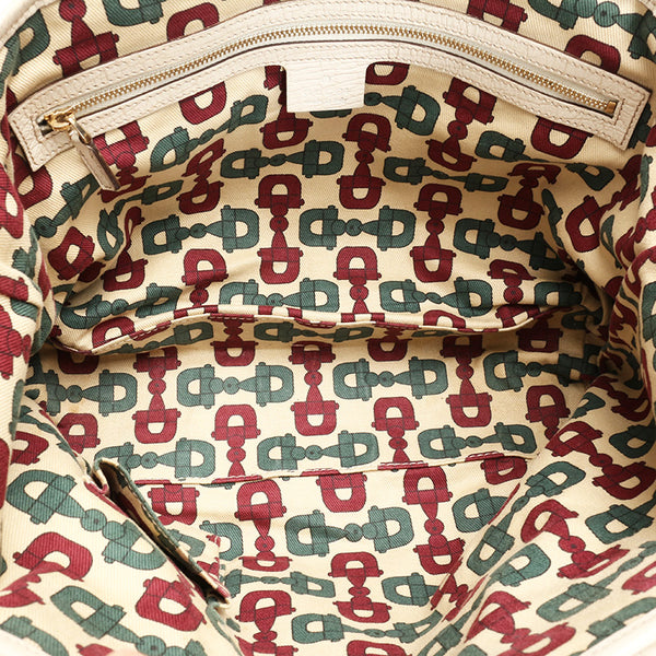 グッチ GGキャンバス シェリーライン 137396 ベージュ キャンバス レザー トートバッグ レディース GUCCI 【中古】