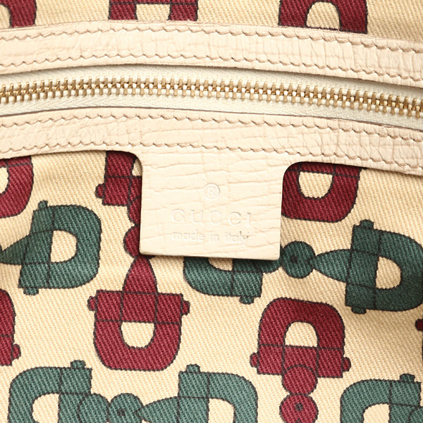 グッチ GGキャンバス シェリーライン 137396 ベージュ キャンバス レザー トートバッグ レディース GUCCI 【中古】