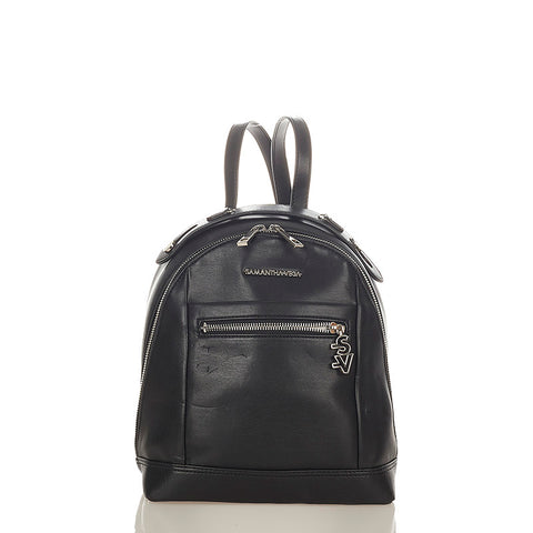 サマンサベガ リュック バックパック ブラック レザー レディース Samantha Vega 【中古】
