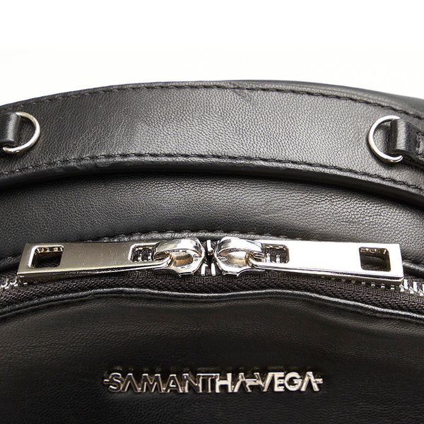 サマンサベガ リュック バックパック ブラック レザー レディース Samantha Vega 【中古】