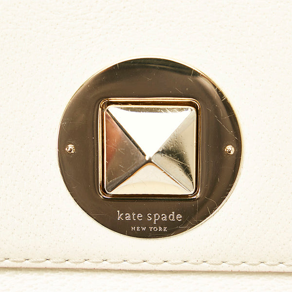 ケイトスペード フラワー チェーン ショルダーバッグ PXRU2372 アイボリー レザー レディース Kate Spade 【中古】