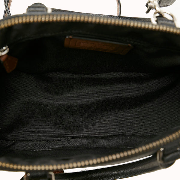 コーチ シグネチャー バードプリント F22294 ブラック PVC レザー ハンドバッグ ショルダーバッグ2way レディース COACH 【中古】