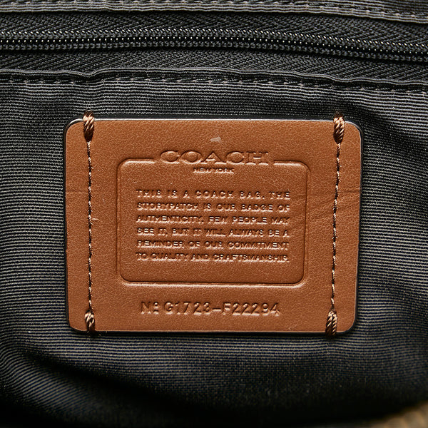 コーチ シグネチャー バードプリント F22294 ブラック PVC レザー ハンドバッグ ショルダーバッグ2way レディース COACH 【中古】