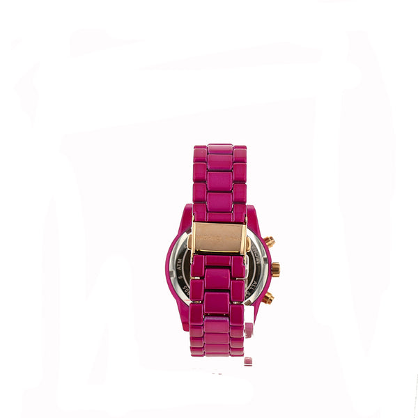 マイケルコース MK-6718 ピンク ステンレススチール 腕時計 レディース Michael Kors クオーツ ピンク文字盤 【中古】