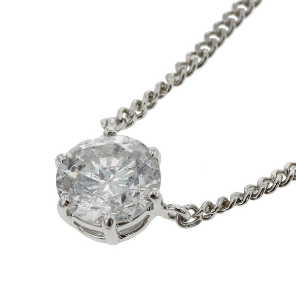 Pt850 プラチナ ダイヤ1.22ct ネックレス レディース 【中古】