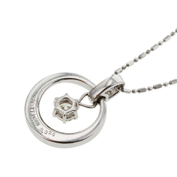 Pt900 プラチナ Pt850 プラチナ ダイヤ0.326ct ダイヤ0.17ct ネックレス レディース 【中古】