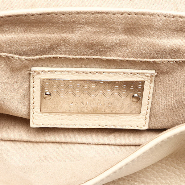ザネラート ポスティナ アイボリー レザー ハンドバッグ ショルダーバッグ2way レディース ZANELLATO 【中古】