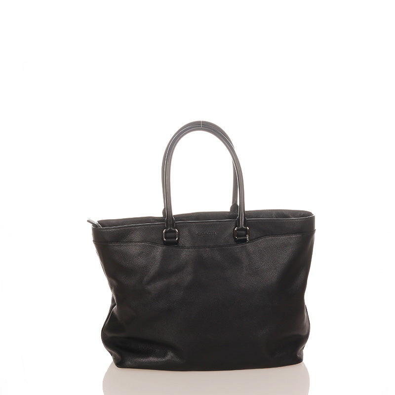 コーチ F68944 ブラック レザー トートバッグ レディース COACH 【中古】
