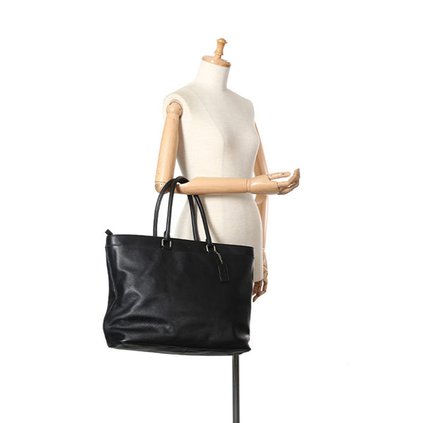 コーチ F68944 ブラック レザー トートバッグ レディース COACH 【中古】