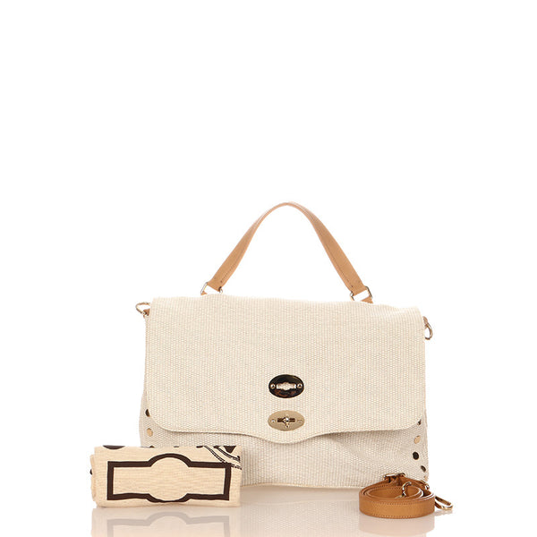 ザネラート ポスティーナ ANNI50 ホワイト PVC レザー ハンドバッグ ショルダーバッグ2way レディース ZANELLATO 【中古】