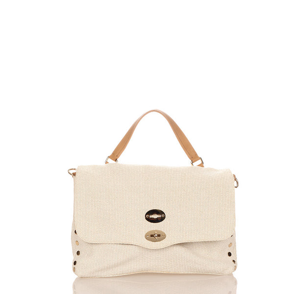 ザネラート ポスティーナ ANNI50 ホワイト PVC レザー ハンドバッグ ショルダーバッグ2way レディース ZANELLATO 【中古】