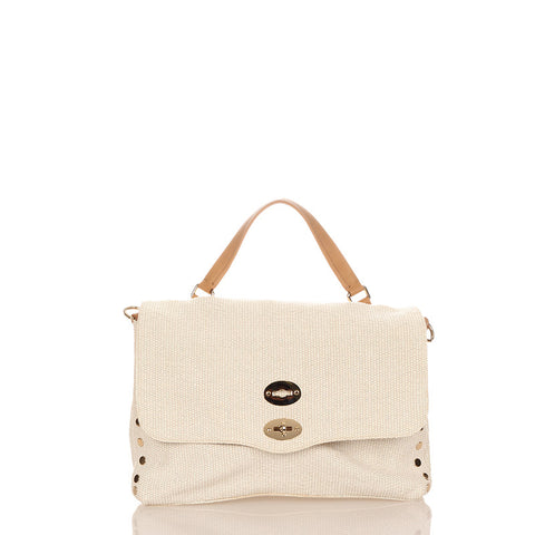 ザネラート ポスティーナ ANNI50 ホワイト PVC レザー ハンドバッグ ショルダーバッグ2way レディース ZANELLATO 【中古】