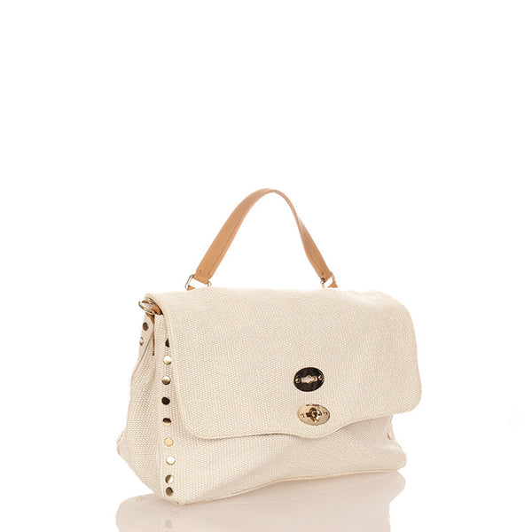 ザネラート ポスティーナ ANNI50 ホワイト PVC レザー ハンドバッグ ショルダーバッグ2way レディース ZANELLATO 【中古】