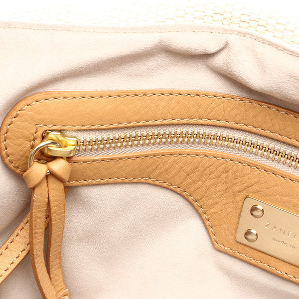 ザネラート ポスティーナ ANNI50 ホワイト PVC レザー ハンドバッグ ショルダーバッグ2way レディース ZANELLATO 【中古】