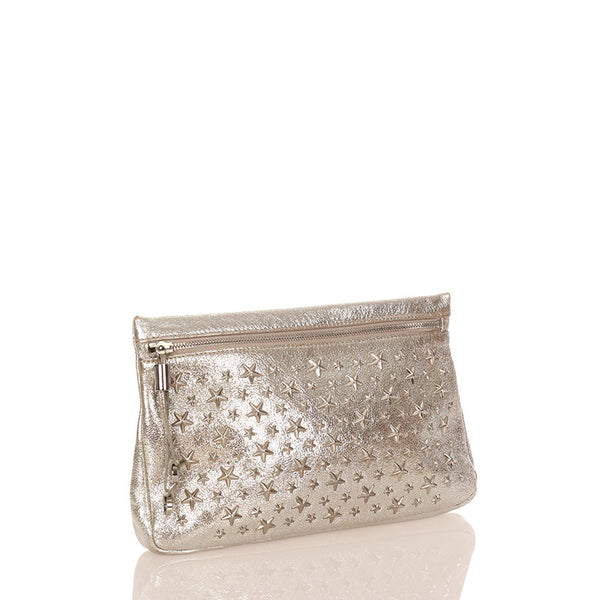 ジミーチュウ スタースタッズ シルバー レザー セカンドバッグ レディース JIMMY CHOO 【中古】