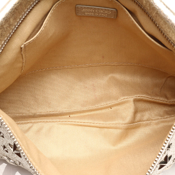 ジミーチュウ スタースタッズ シルバー レザー セカンドバッグ レディース JIMMY CHOO 【中古】