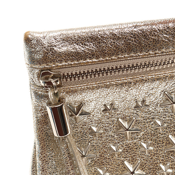 ジミーチュウ スタースタッズ シルバー レザー セカンドバッグ レディース JIMMY CHOO 【中古】
