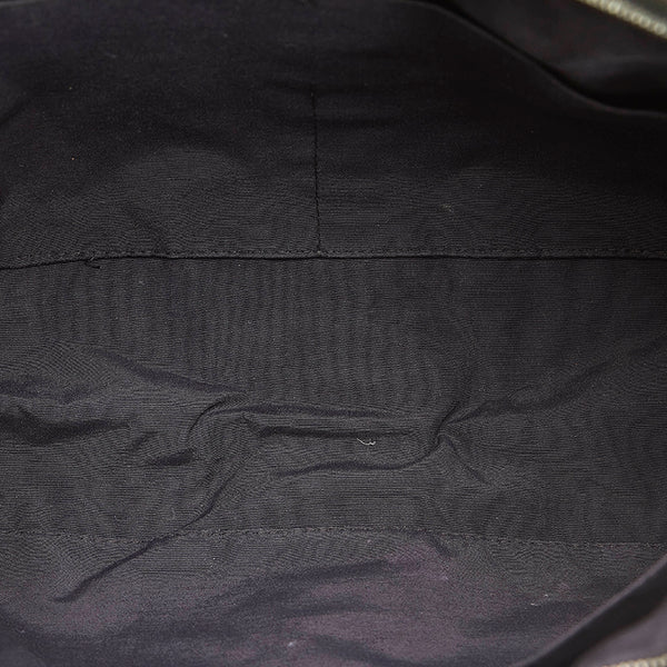 エルメス エールラインポーチ グレー キャンバス セカンドバッグ ユニセックス HERMES 【中古】