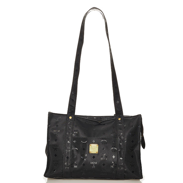 エム シー エム ヴィセトス ブラック PVC トートバッグ レディース MCM 【中古】