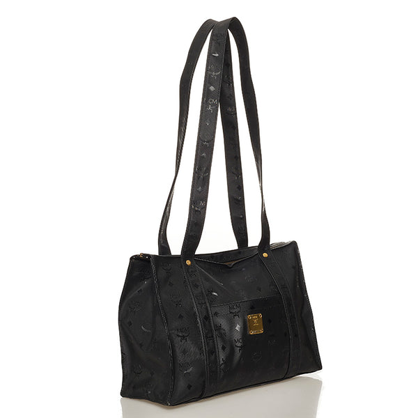 エム シー エム ヴィセトス ブラック PVC トートバッグ レディース MCM 【中古】