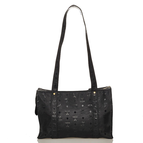 エム シー エム ヴィセトス ブラック PVC トートバッグ レディース MCM 【中古】