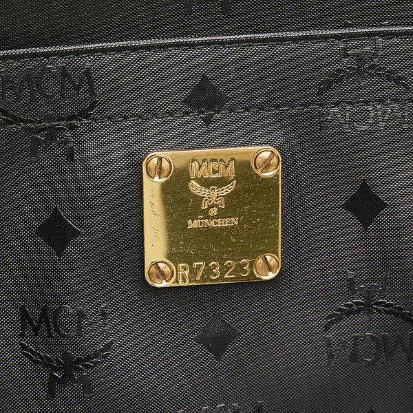 エム シー エム ヴィセトス ブラック PVC トートバッグ レディース MCM 【中古】