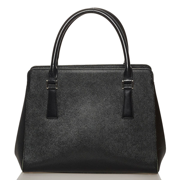 バーバリー ブラック レザー ハンドバッグ レディース BURBERRY 【中古】