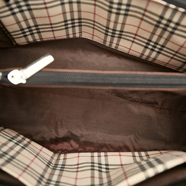 バーバリー ブラック レザー ハンドバッグ レディース BURBERRY 【中古】