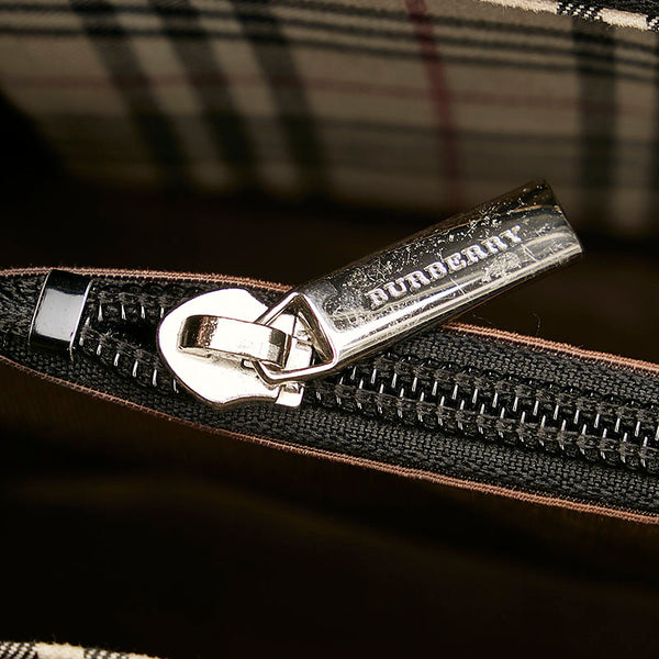バーバリー ブラック レザー ハンドバッグ レディース BURBERRY 【中古】