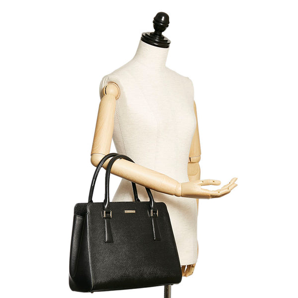 バーバリー ブラック レザー ハンドバッグ レディース BURBERRY 【中古】