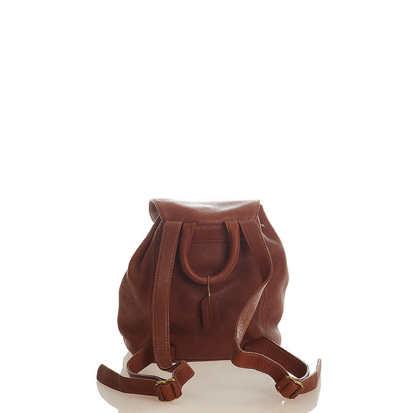 コーチ リュック バックパック 4911 ブラウン レザー レディース COACH 【中古】