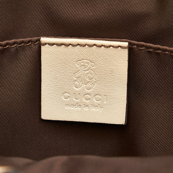 グッチ GGキャンバス パパガッロ 271101 ベージュ キャンバス レザー ハンドバッグ レディース GUCCI 【中古】