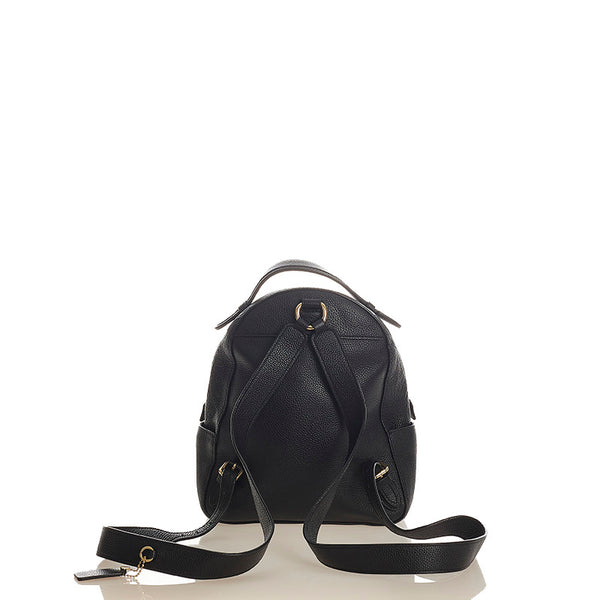 コーチ 31032 ブラック レザー リュック バックパック レディース COACH 【中古】