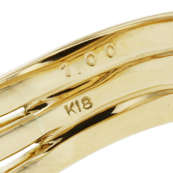 K18YG イエローゴールド ダイヤ1.00ct リング 指輪 レディース 14.5号 【中古】